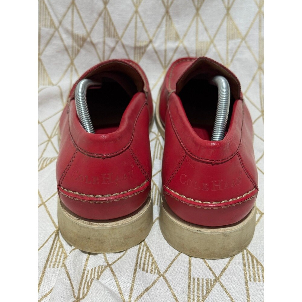 Cole Haan Mens Resort Red Loafers 11M Slip On Driving Moccasins Casual Shoe - Picture 6 of 11